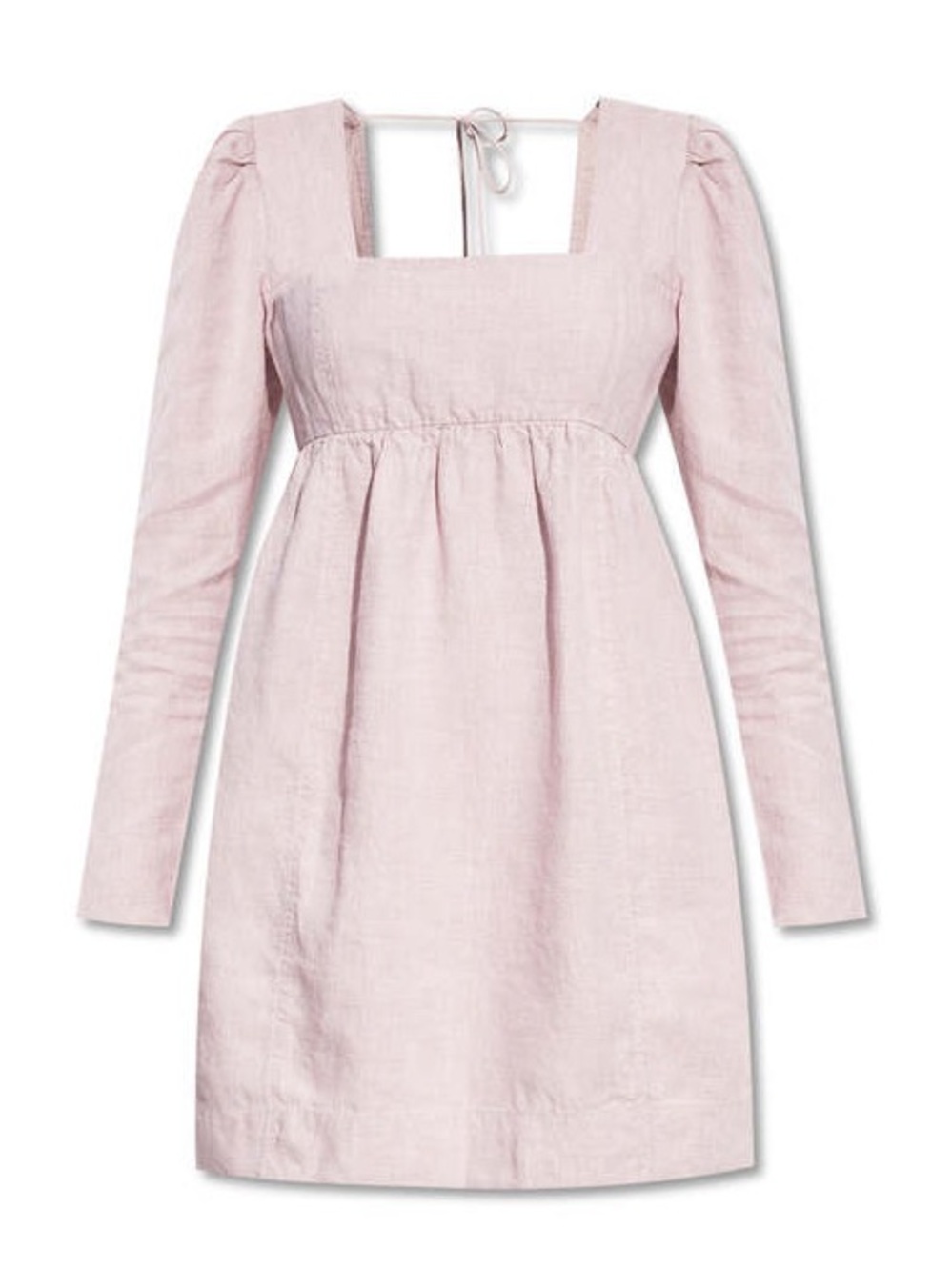 GANNI Hemp Babydoll Mini Dress in light lilac.
Size 44 / US 16 / XXL